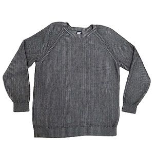 ⭐️Lands' End⭐️Men's Gray Ribbed Crew Sweater Pull Over Top Shirt Size XLT Tall